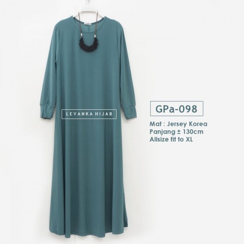 GPa-098 Gamis Polos Semi Klok